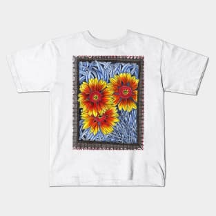 Fire flowers Kids T-Shirt